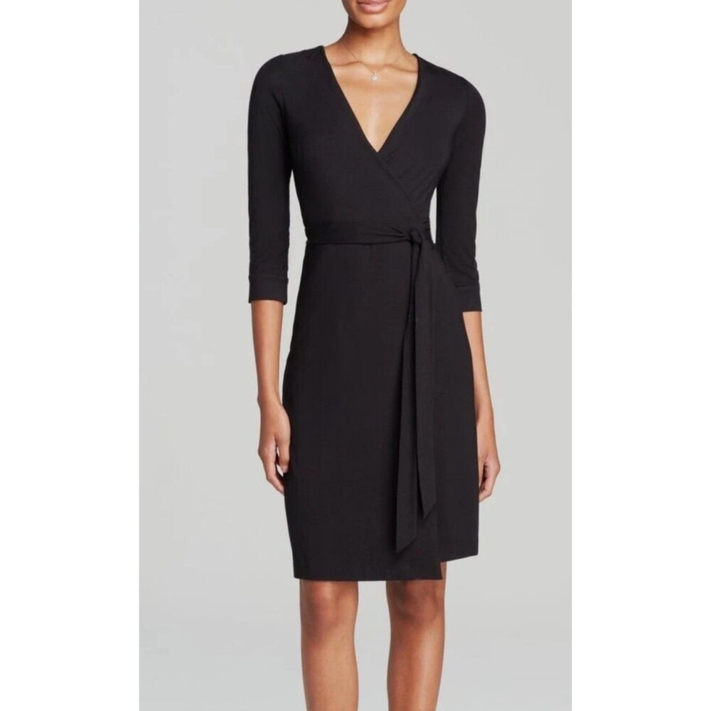 Diane von Furstenberg DVF Julian Wrap dress 3/4 sleeve Chocolate Brown Sz 6 ZZZ